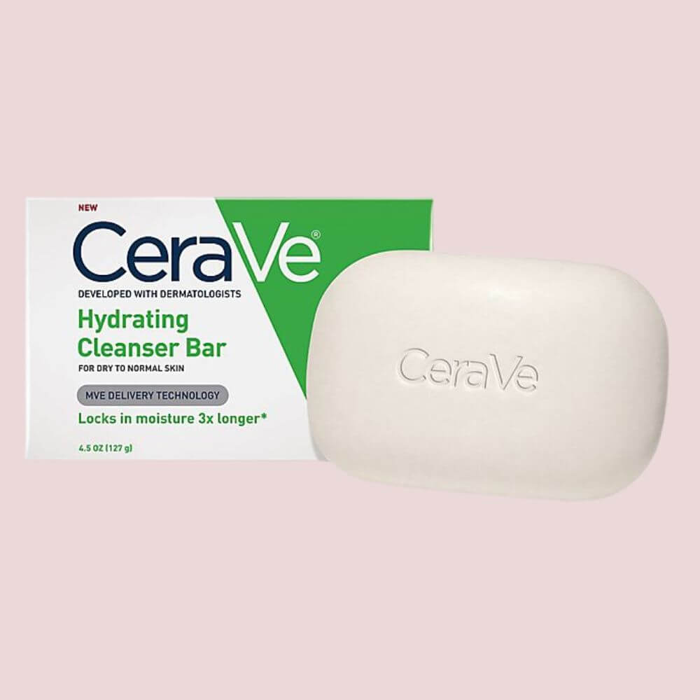 Cerave's hydrating cleanser Bar remove makeup